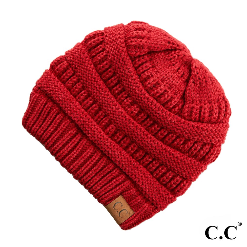 C.C Hat-20A Solid Ribbed Beanie "The Original" Beanie. - One Size - 100% Acrylic - Matches C.C YJ-847, HW-21, MB-20A, and G-20 view 2