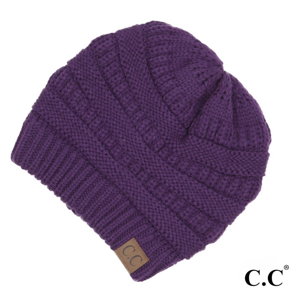 C.C Hat-20A Solid Ribbed Beanie "The Original" Beanie. - One Size - 100% Acrylic - Matches C.C YJ-847, HW-21, MB-20A, and G-20 view 2