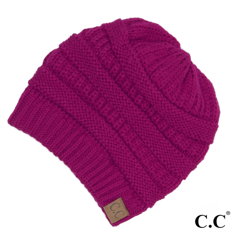 C.C Hat-20A Solid Ribbed Beanie "The Original" Beanie. - One Size - 100% Acrylic - Matches C.C YJ-847, HW-21, MB-20A, and G-20 view 2