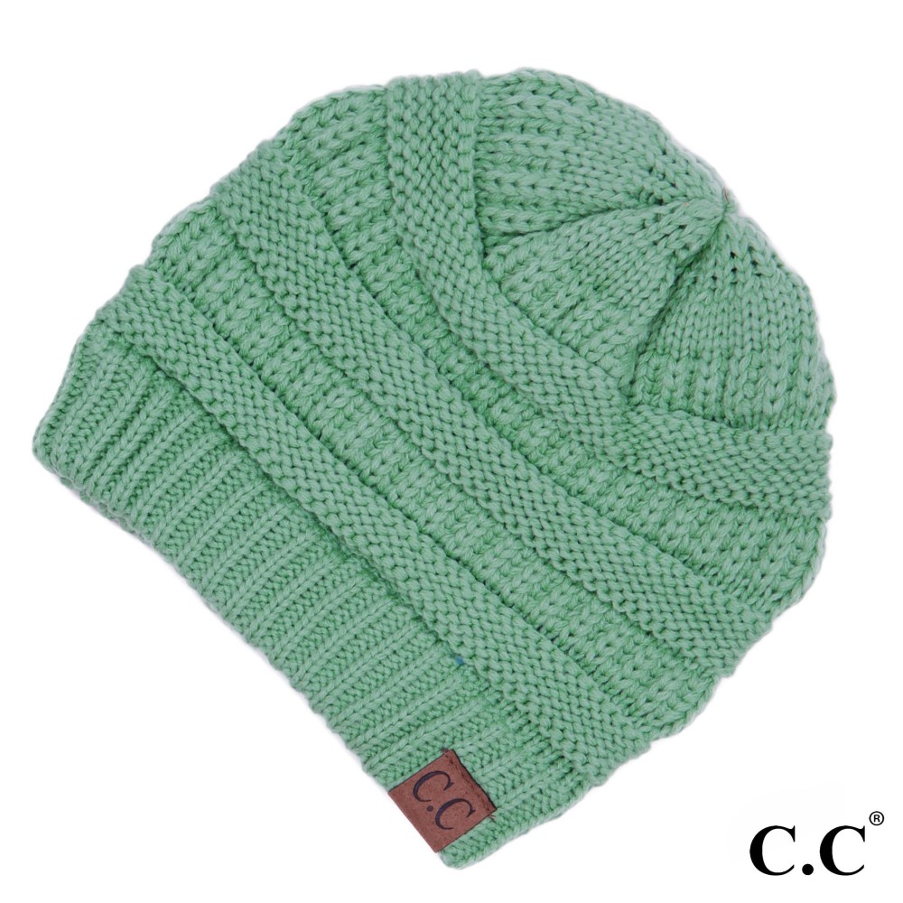 C.C Hat-20A Solid Ribbed Beanie "The Original" Beanie. - One size fits most - 100% Acrylic - Matches C.C YJ-847, HW-21, MB-20A, and G-20 view 2