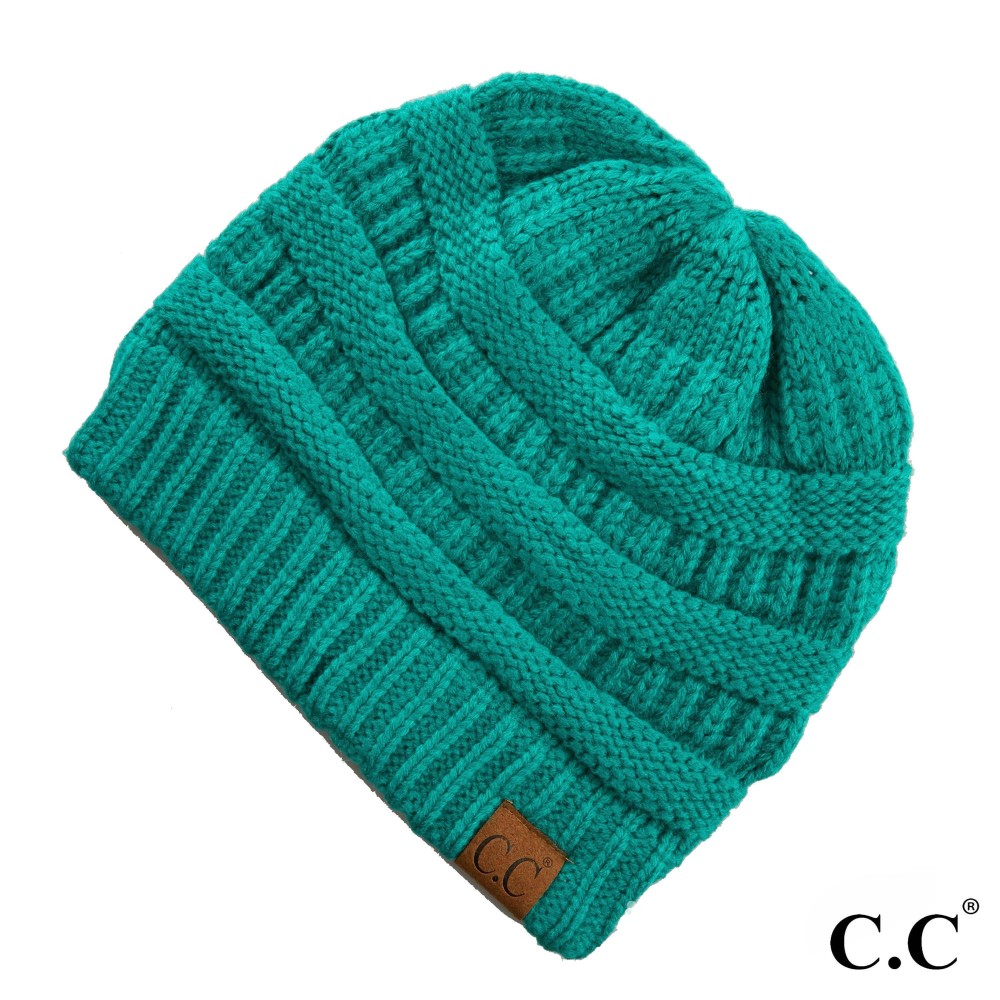 C.C Hat-20A Solid Ribbed Beanie "The Original" Beanie. - One Size - 100% Acrylic - Matches C.C YJ-847, HW-21, MB-20A, and G-20 view 2