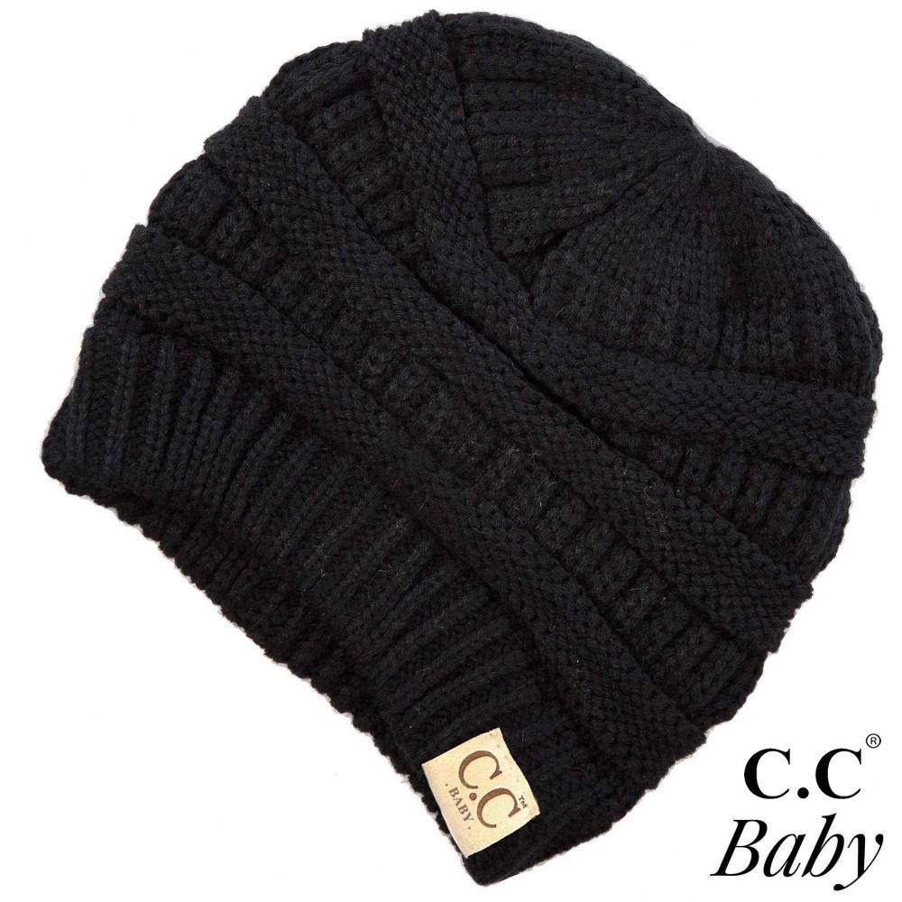 C.C Baby-847 Baby Solid Knit Beanie - 100% Acrylic - One size fits most Babies view 2
