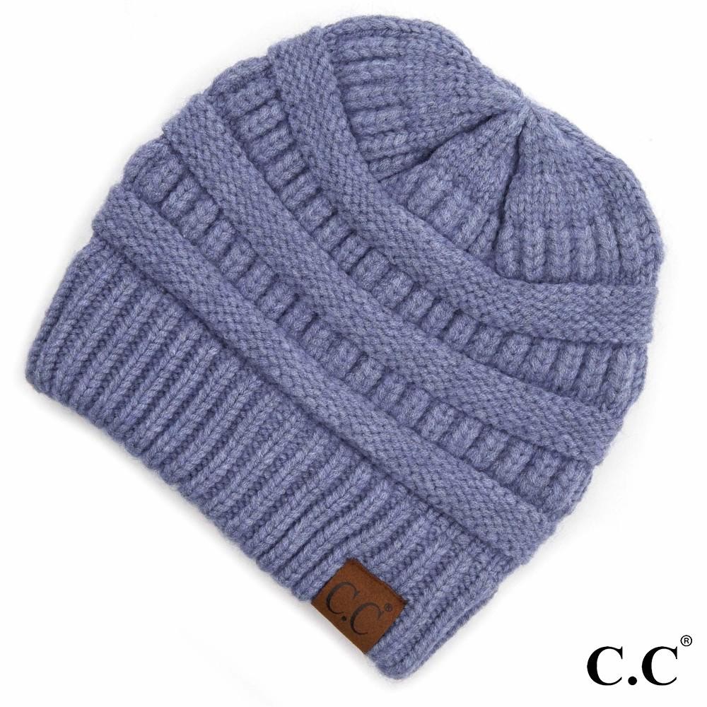 C.C HAT-888 Snuggly Soft Yarn Knit Beanie. - One size fits most - 47% Rayon / 31% PBT / 22% Nylon view 2