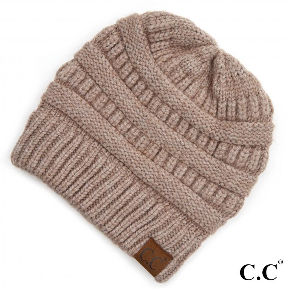 C.C HAT-888 Snuggly Soft Yarn Knit Beanie. - One size fits most - 47% Rayon / 31% PBT / 22% Nylon view 2