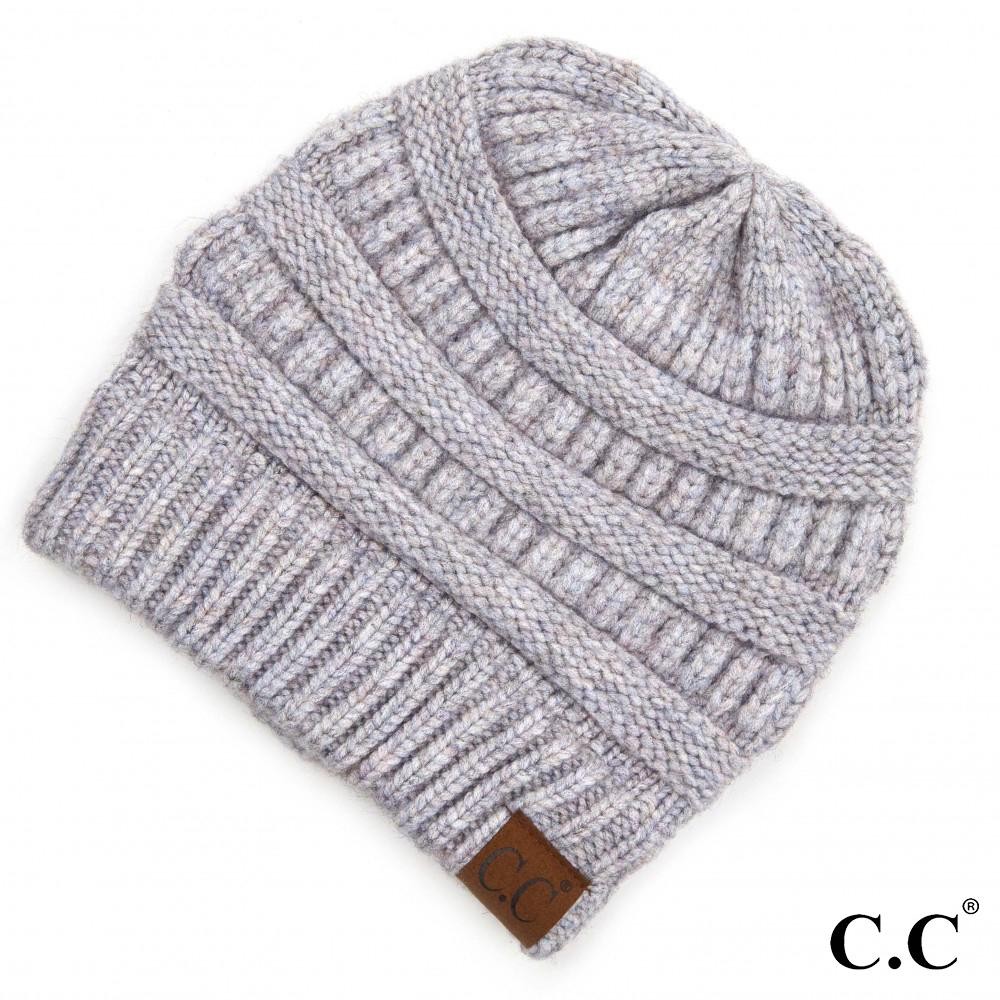 C.C HAT-888 Snuggly Soft Yarn Knit Beanie. - One size fits most - 47% Rayon / 31% PBT / 22% Nylon view 2