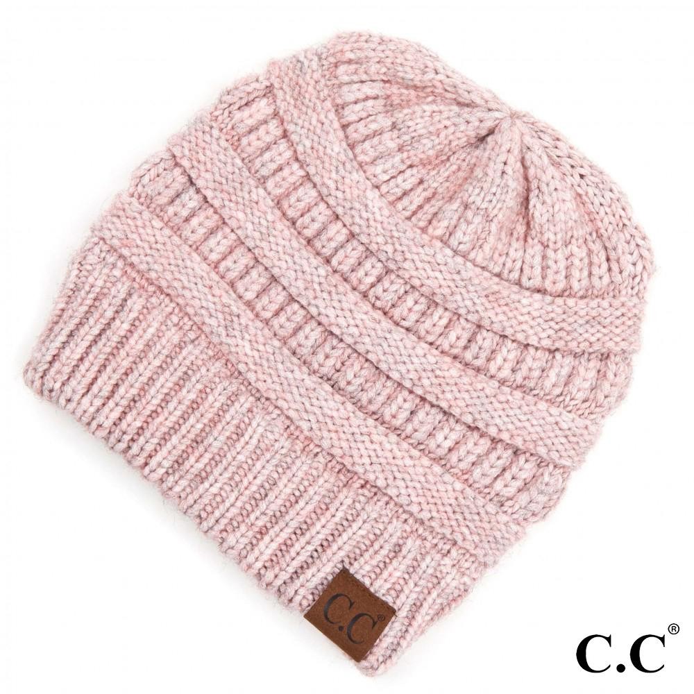 C.C HAT-888 Snuggly Soft Yarn Knit Beanie. - One size fits most - 47% Rayon / 31% PBT / 22% Nylon view 2