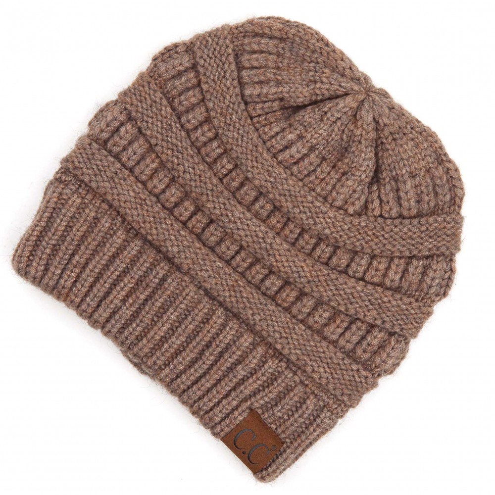 C.C HAT-888 Snuggly Soft Yarn Knit Beanie. - One size fits most - 47% Rayon / 31% PBT / 22% Nylon view 2