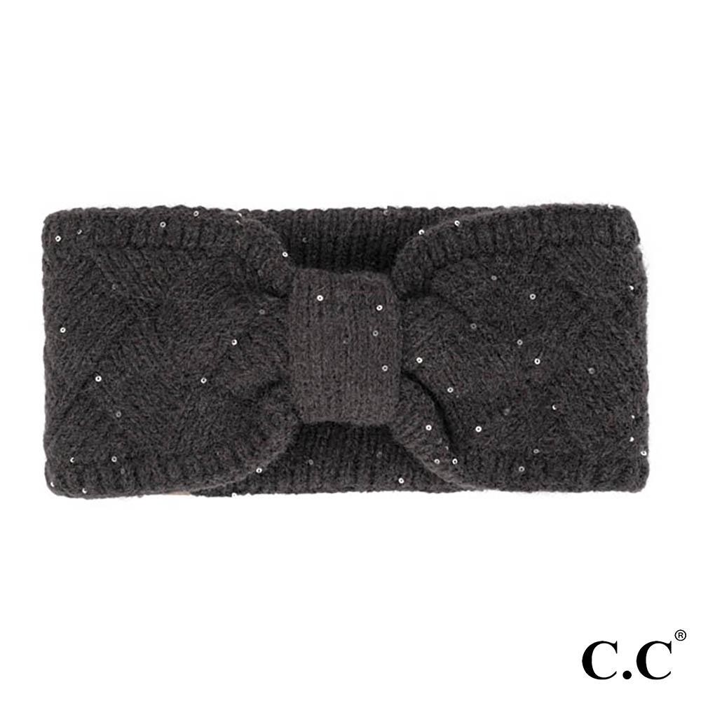 C.C HW-2073 Knit Headwrap with Sequin Detail -42% Polyester / 35% Acrylic / 23% Nylon - One Size Fits Most view 2