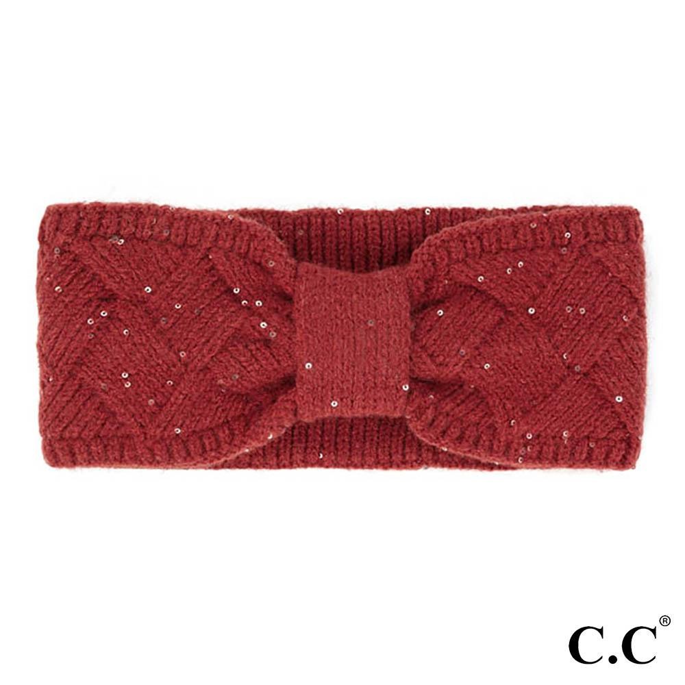 C.C HW-2073 Knit Headwrap with Sequin Detail -42% Polyester / 35% Acrylic / 23% Nylon - One Size Fits Most view 2