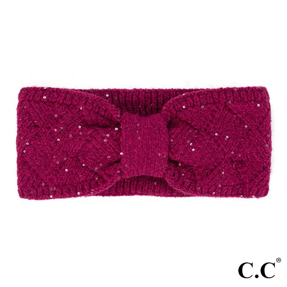 C.C HW-2073 Knit Headwrap with Sequin Detail -42% Polyester / 35% Acrylic / 23% Nylon - One Size Fits Most view 2