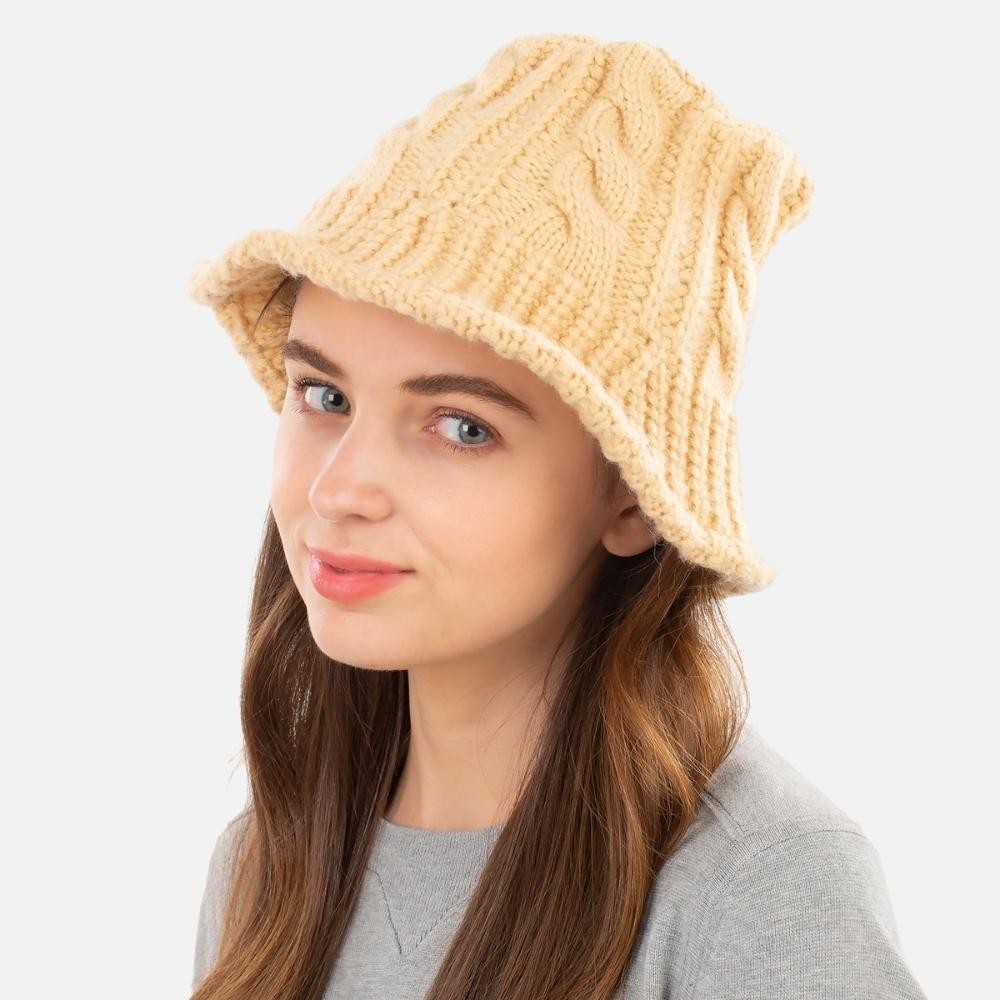 Women's Knit Bucket Hat - 100% Acrylic - One Size Fits Most view 2