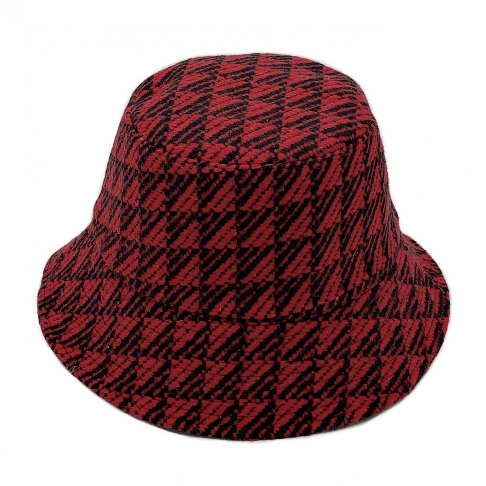 Tweed Print Bucket Hat - One Size Fits Most - 100% Polyester view 2