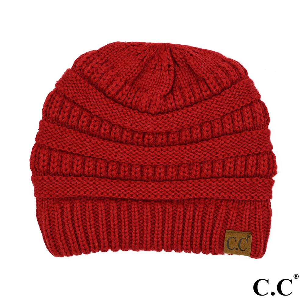 C.C Hat-20A Solid Ribbed Beanie "The Original" Beanie. - One Size - 100% Acrylic - Matches C.C YJ-847, HW-21, MB-20A, and G-20 view 2