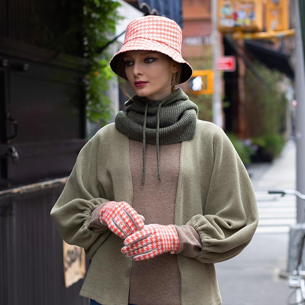 Herringbone Pattern Bucket Hat - One Size Fits Most - 100% Polyester view 4