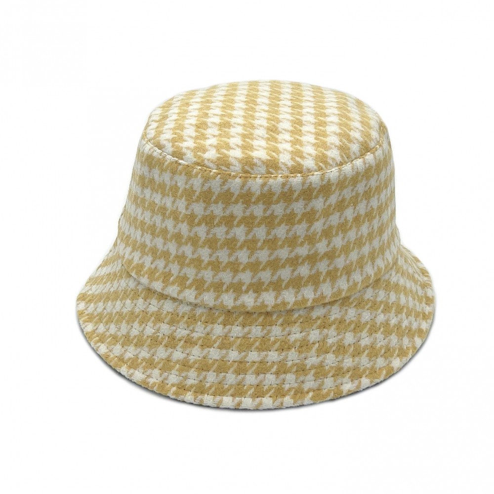 Herringbone Pattern Bucket Hat - One Size Fits Most - 100% Polyester view 2