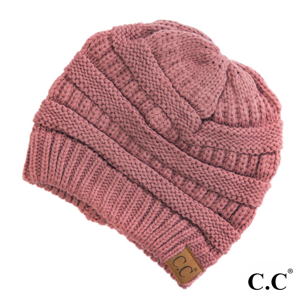 C.C Hat-20A Solid Ribbed Beanie "The Original" Beanie. - One Size - 100% Acrylic - Matches C.C YJ-847, HW-21, MB-20A, and G-20 view 2