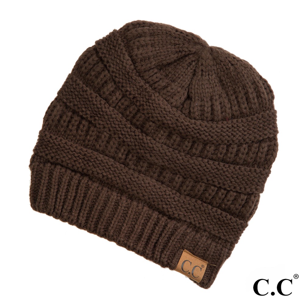 C.C Hat-20A Solid Ribbed Beanie "The Original" Beanie. - One Size - 100% Acrylic - Matches C.C YJ-847, HW-21, MB-20A, and G-20 view 2