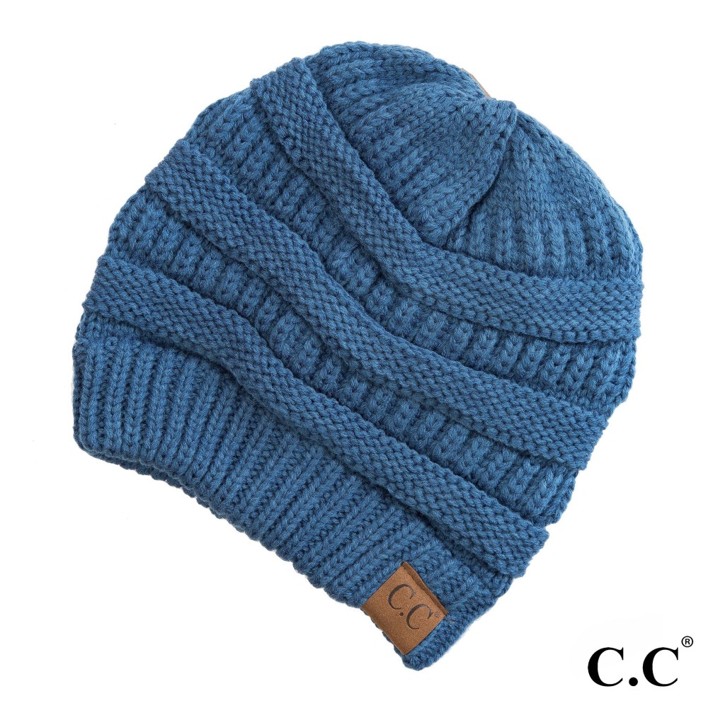 C.C Hat-20A Solid Ribbed Beanie "The Original" Beanie. - One Size - 100% Acrylic - Matches C.C YJ-847, HW-21, MB-20A, and G-20 view 2