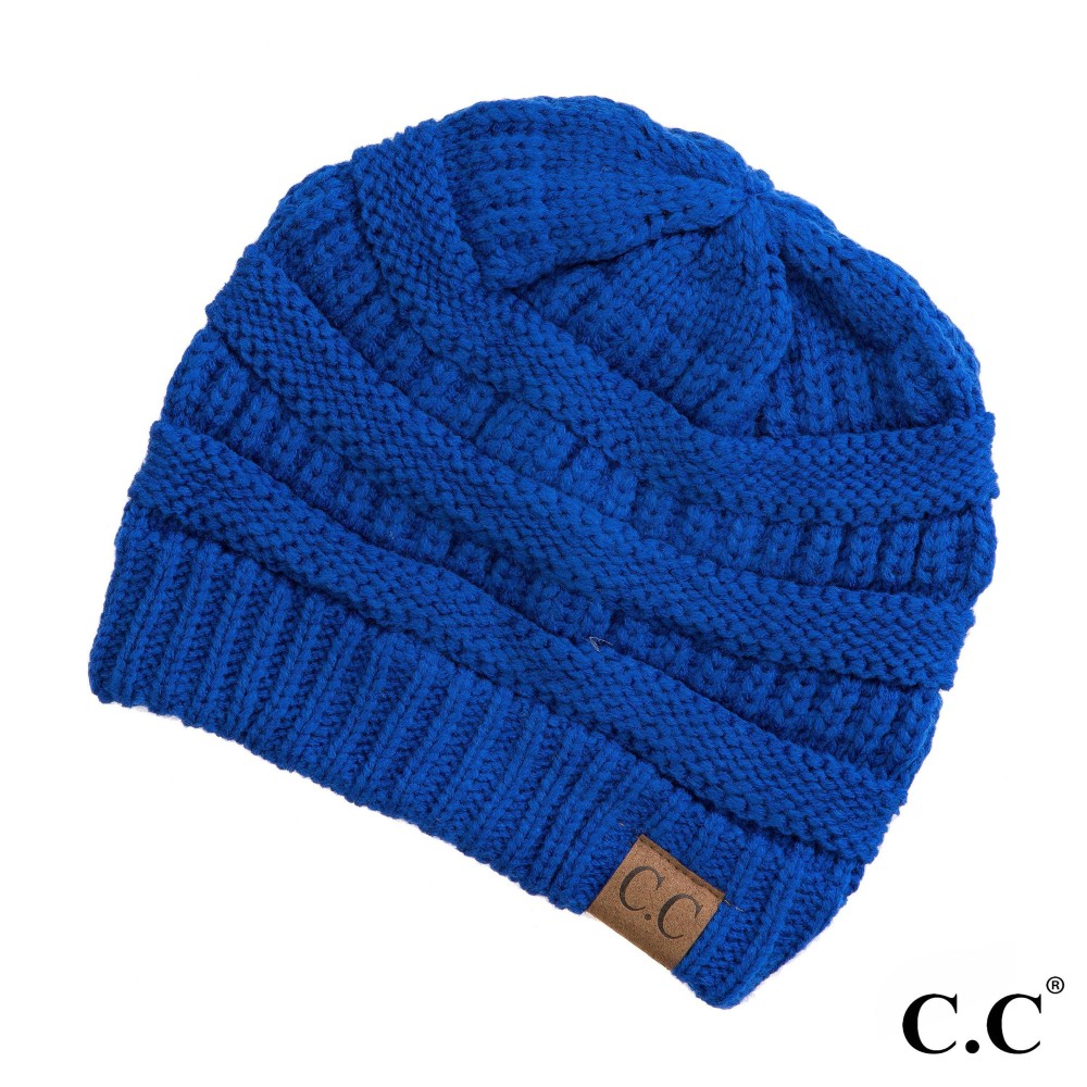 C.C Hat-20A Solid Ribbed Beanie "The Original" Beanie. - One Size - 100% Acrylic - Matches C.C YJ-847, HW-21, MB-20A, and G-20 view 2