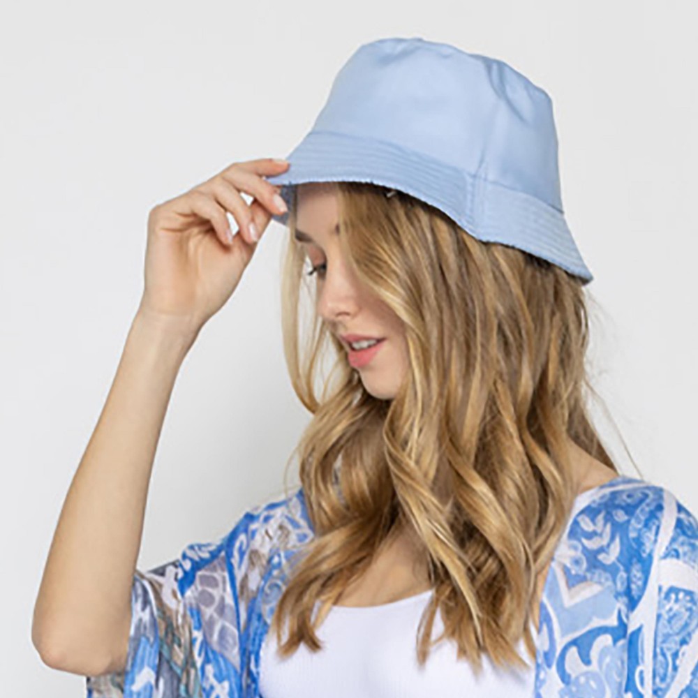 Gingham And Dot Reversible Bucket Hat - One Size Fits Most - 100 % Polyester view 4
