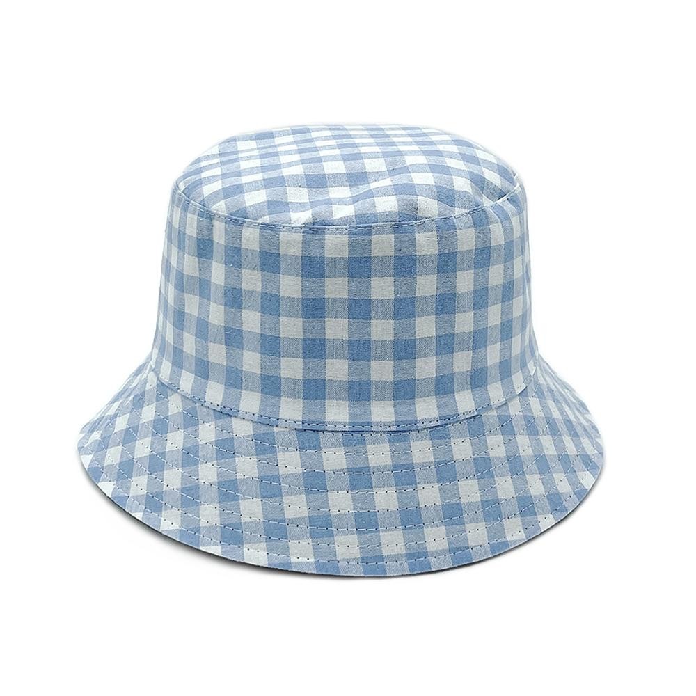 Gingham Reversible Bucket Hat - One Size Fits Most - 100 % Polyester - Approximately 2" Brim view 2