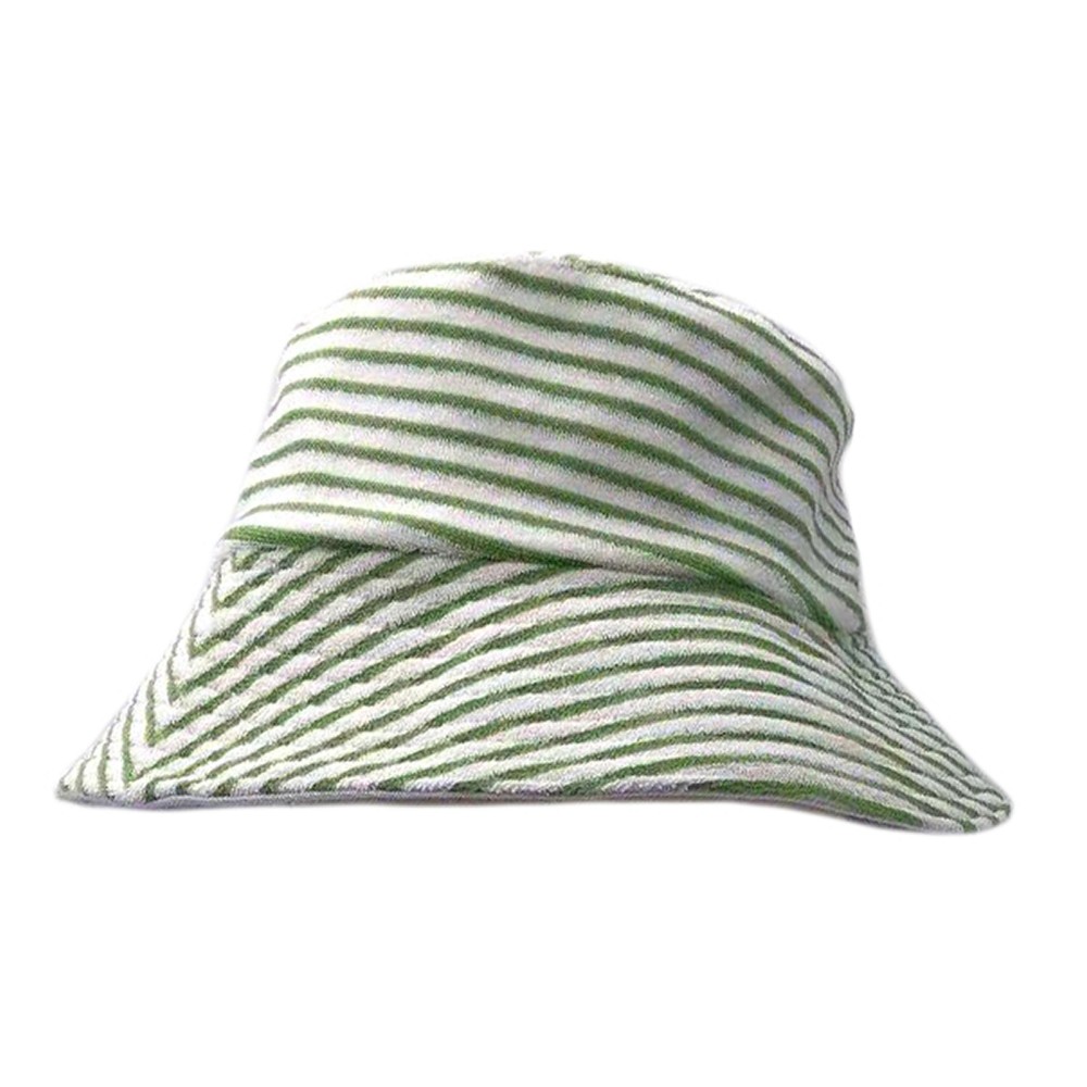 Striped Terrycloth Bucket Hat - One Size Fits Most - 100% Polyester view 2