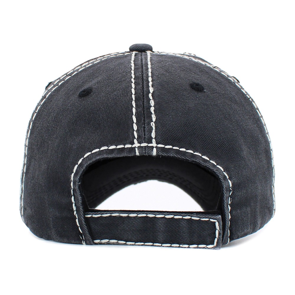 Vintage Distressed Embroidered "Mamacita" Baseball Cap. - One size fits most - Adjustable Velcro Closure - 100% Cotton view 4