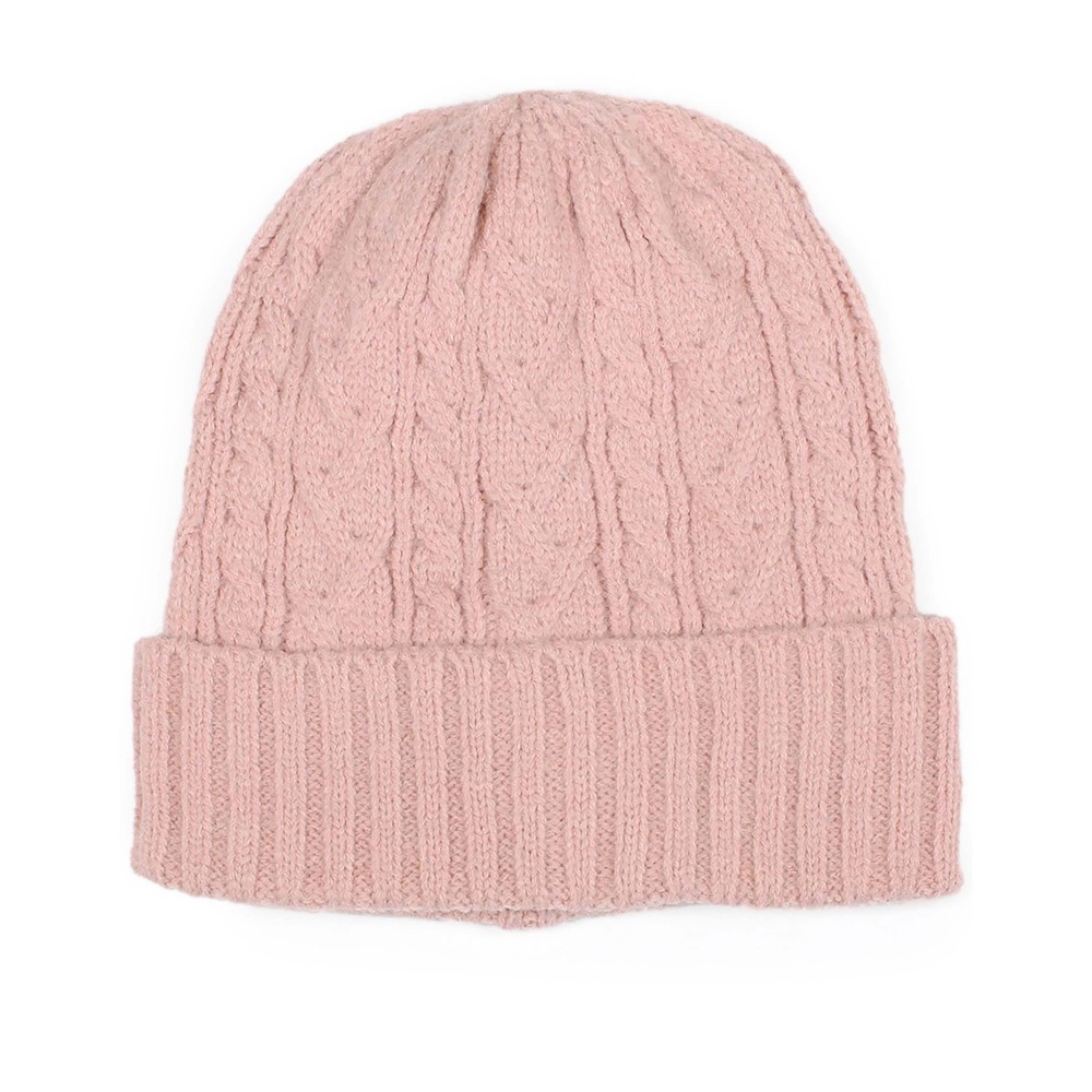 Cable Knit Cuff Beanie - One Size Fits Most - 100% Acrylic view 4
