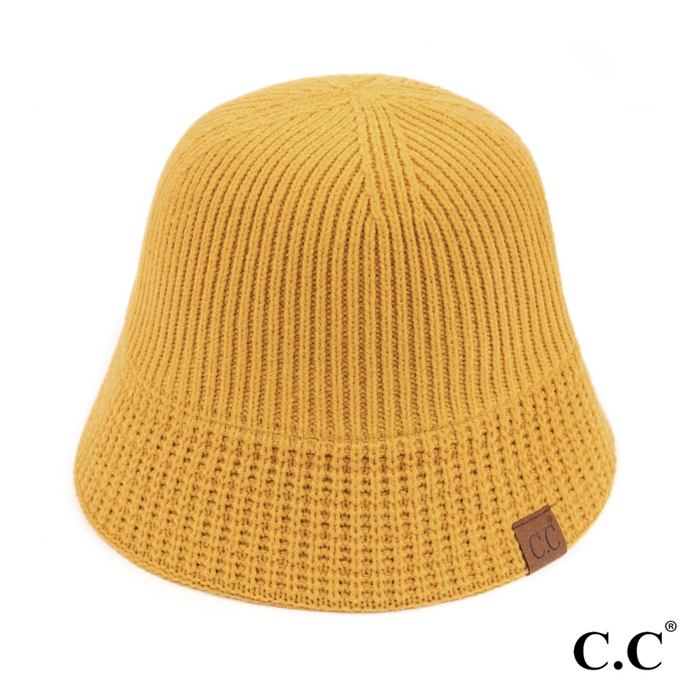 C.C BK-3823 Knitted Cloche Bucket Hat - One Size Fits Most - Adjustable Draw String - 100% Acrylic view 2