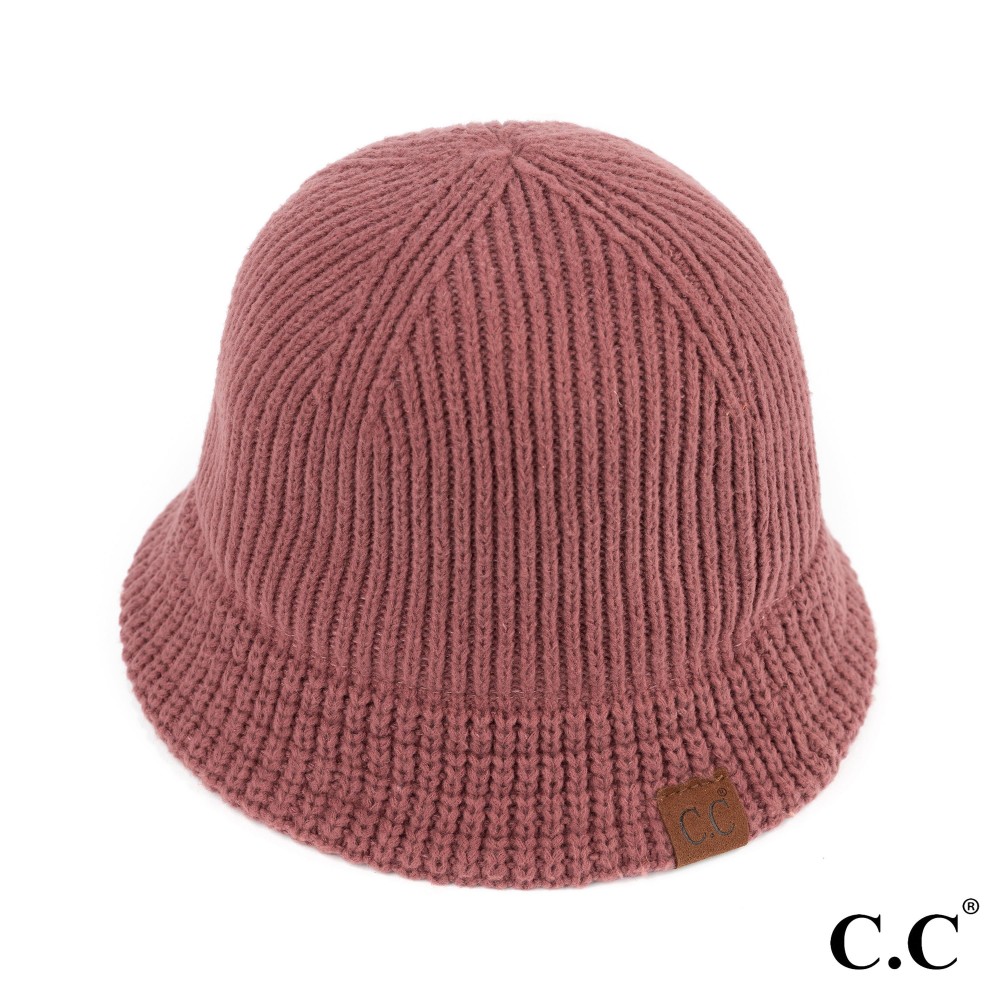 C.C BK-3823 Knitted Cloche Bucket Hat - One Size Fits Most - Adjustable Draw String - 100% Acrylic view 2