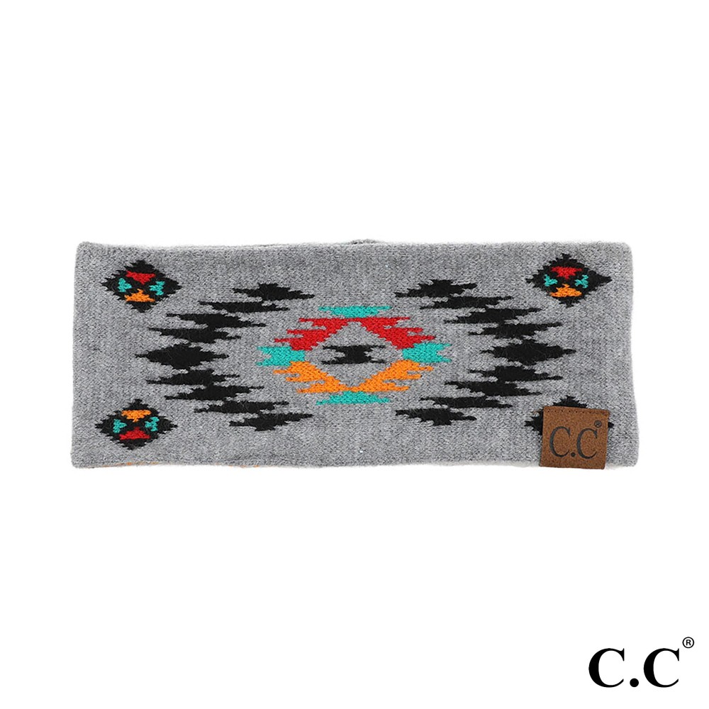 C.C HW-3001 Aztec Pattern Headwrap - One Size Fits Most - 47% Rayon / 31% PBT / 22% Nylon view 2