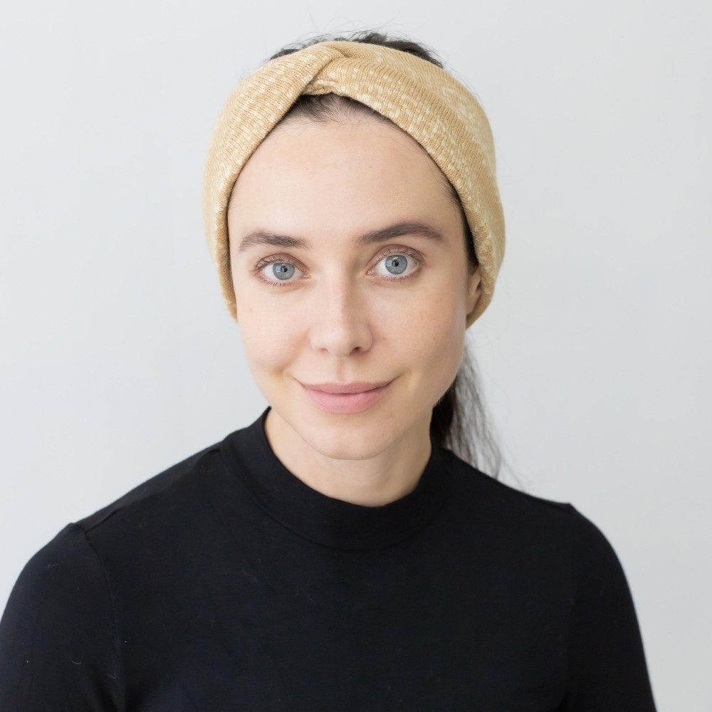 Knit Pasiley Criss-Cross Headwrap. - One Size Fits Most - 100% Polyester view 2