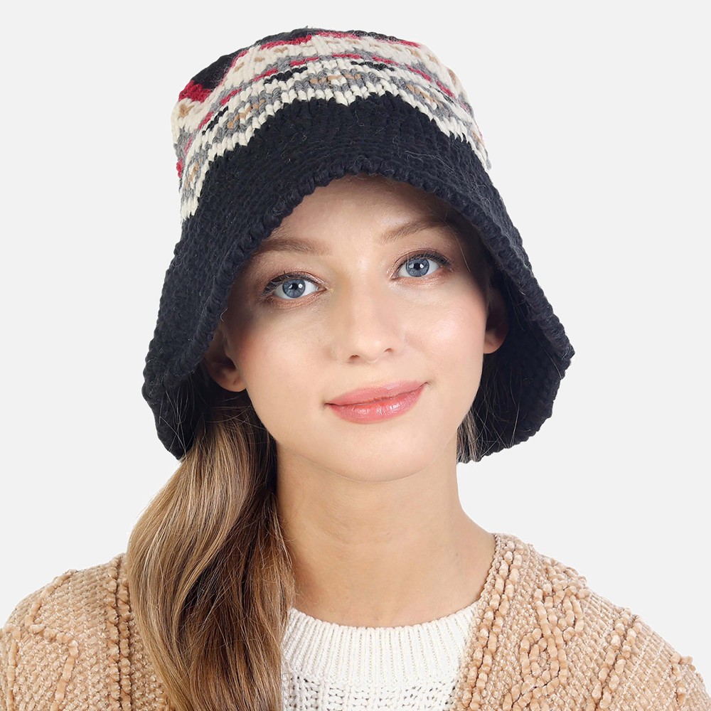 Knitted Bucket Hat. - One Size Fits Most - 100% Acrylic view 2