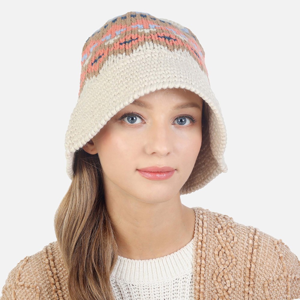 Knitted Bucket Hat. - One Size Fits Most - 100% Acrylic view 2