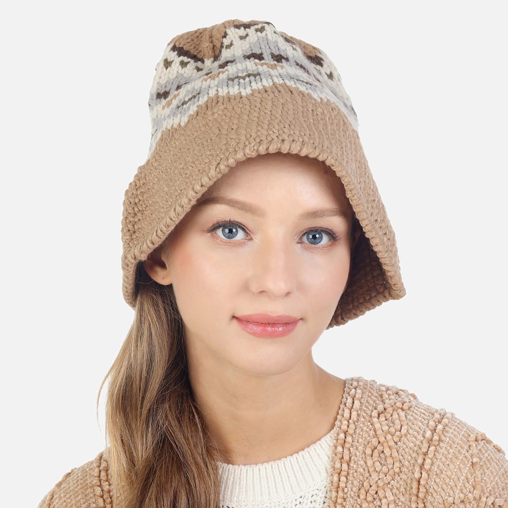 Knitted Bucket Hat. - One Size Fits Most - 100% Acrylic view 2