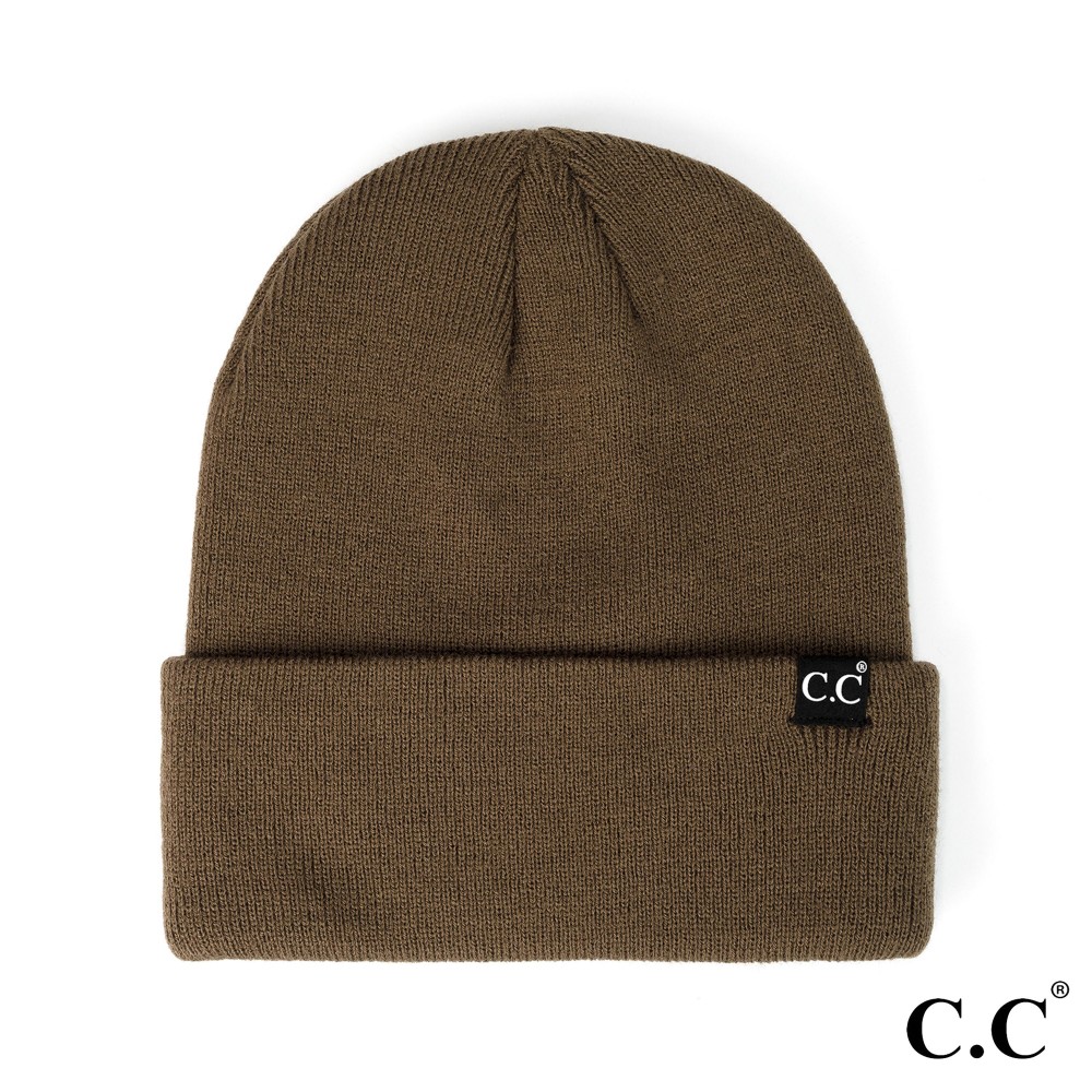 C.C HTM-15 Unisex Solid Cuff Beanie Hat - One Size Fits Most - 100% Acrylic view 2
