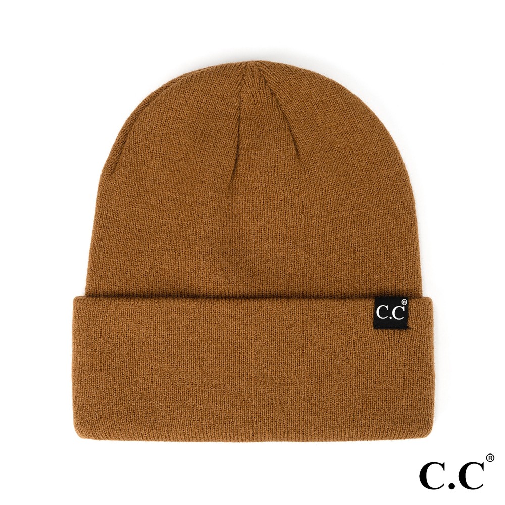 C.C HTM-15 Unisex Solid Cuff Beanie Hat - One Size Fits Most - 100% Acrylic view 2