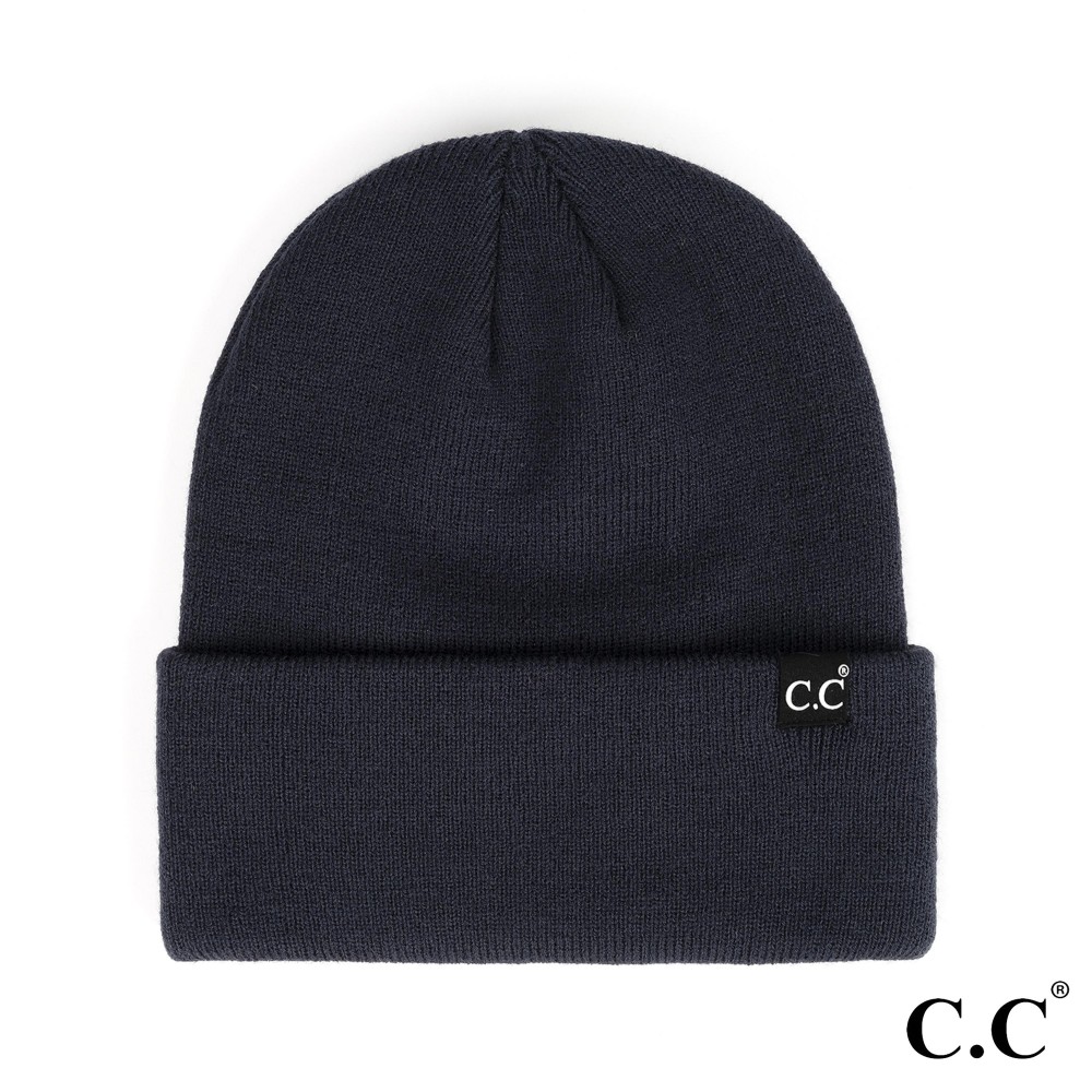 C.C HTM-15 Unisex Solid Cuff Beanie Hat - One Size Fits Most - 100% Acrylic view 2