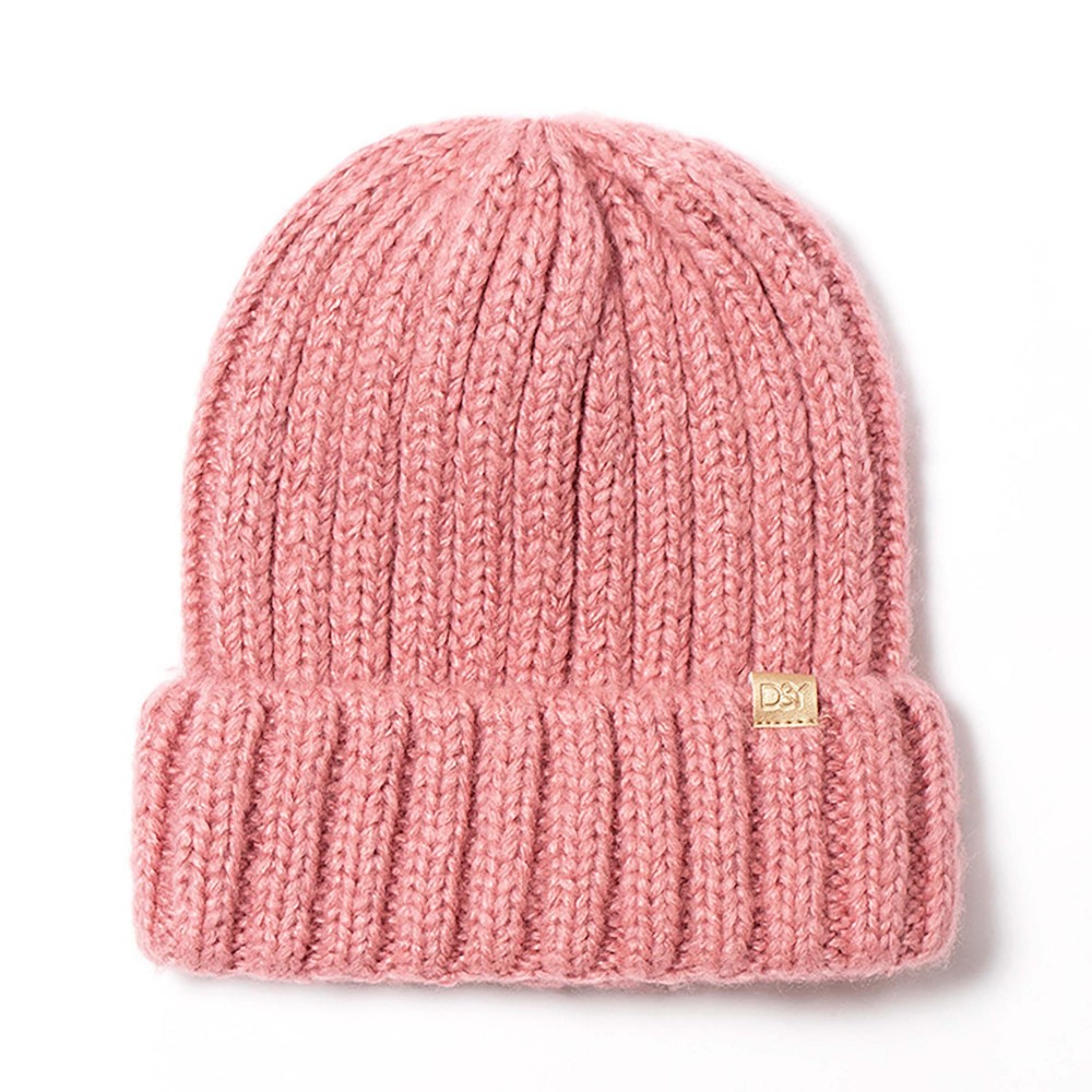 Ribbed Knit Cuff Beanie. - One Size Fits Most - 97% Acrylic / 3% Spandex view 2