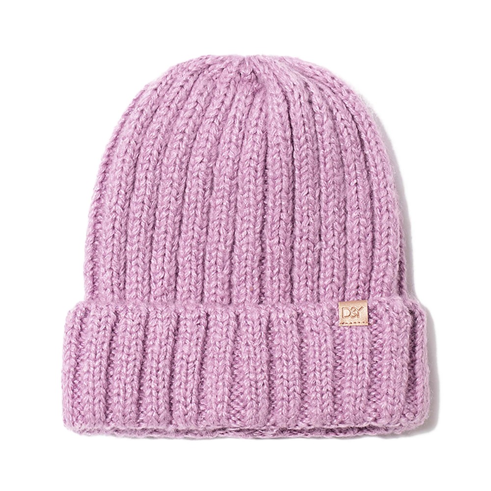 Ribbed Knit Cuff Beanie. - One Size Fits Most - 97% Acrylic / 3% Spandex view 2