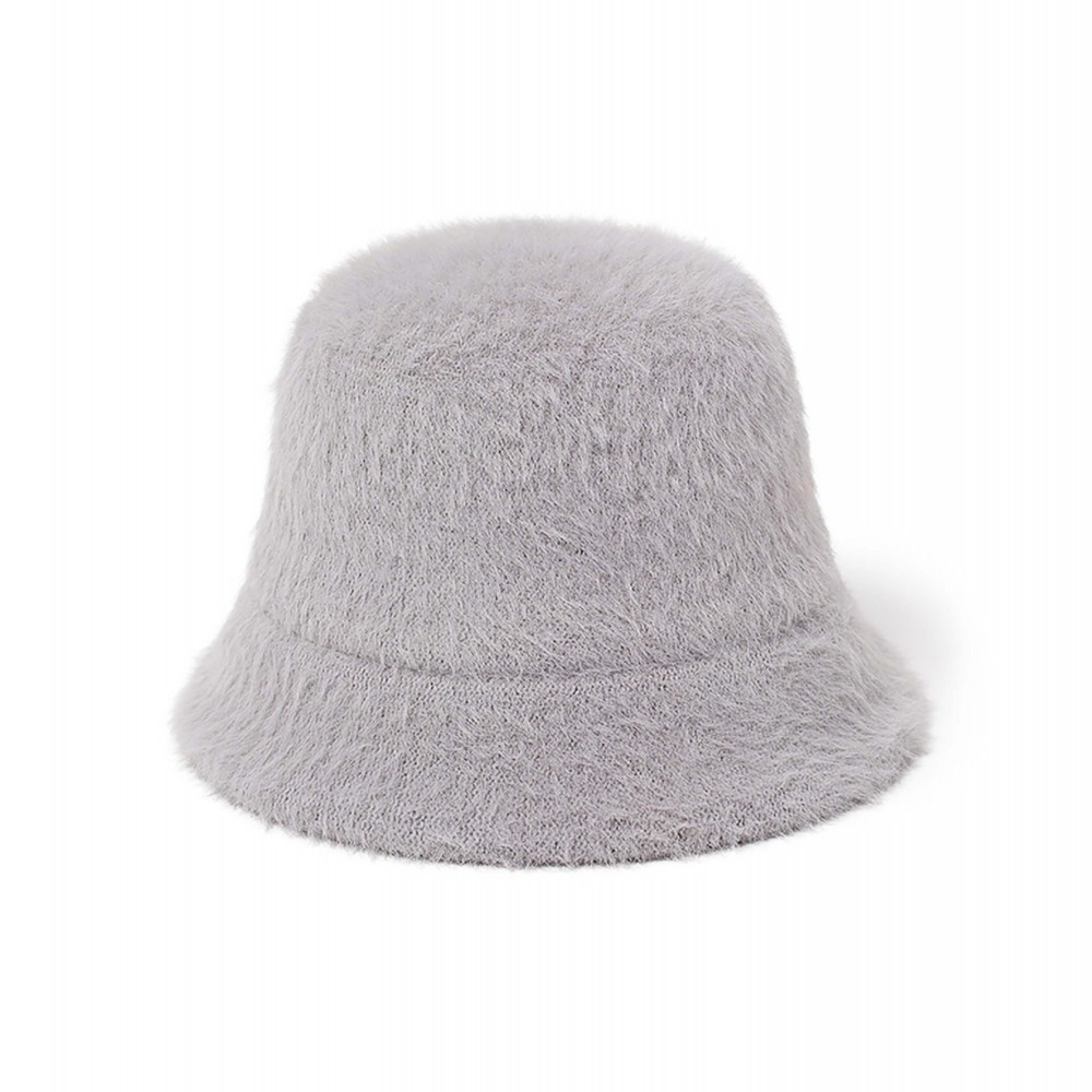 Faux Angora Bucket Hat - One Size Fits Most - 100% Polyester view 2