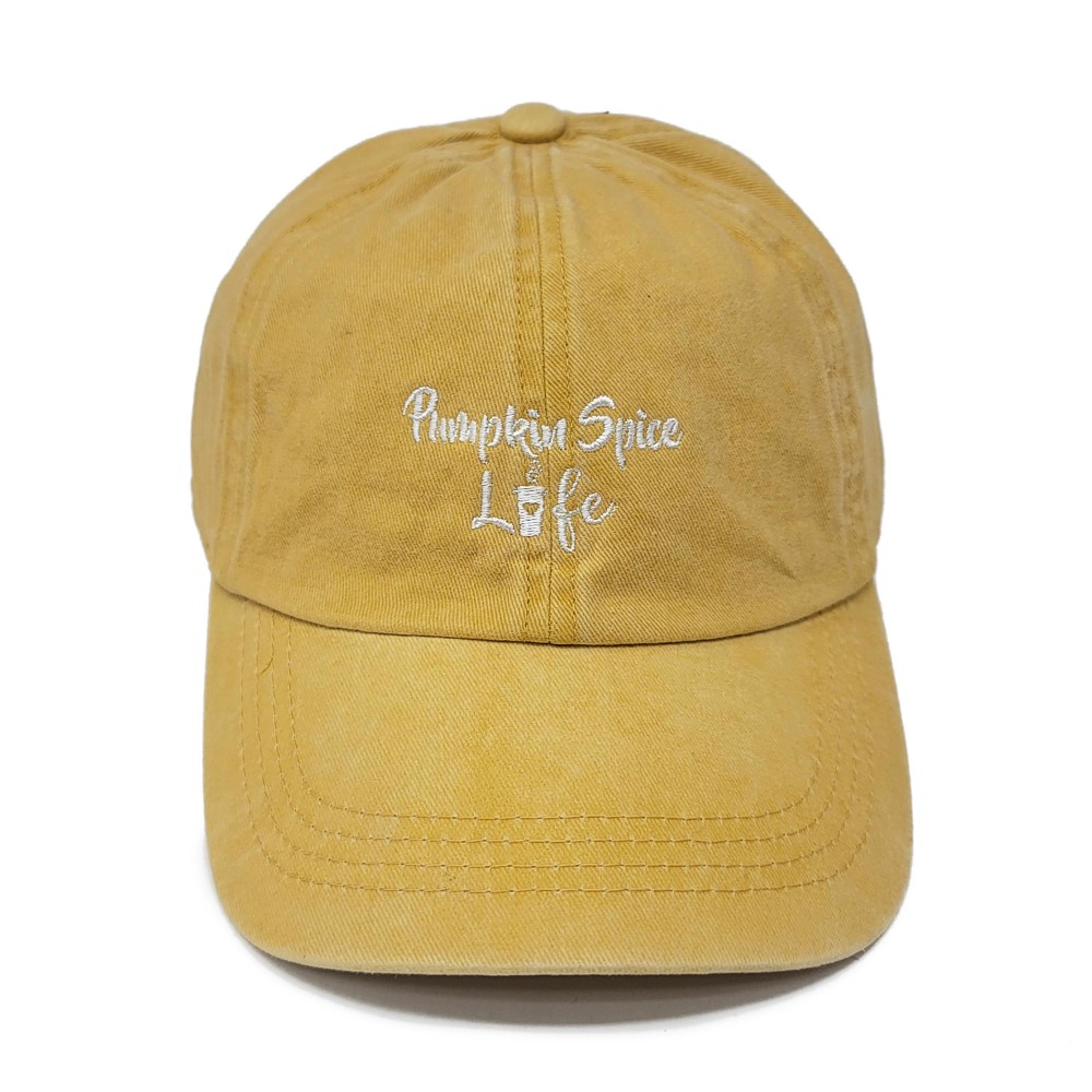 Pumpkin Spice Life Embroidered Baseball Cap - One Size Fits Most - Buckle Adjustable - 100% Cotton view 2
