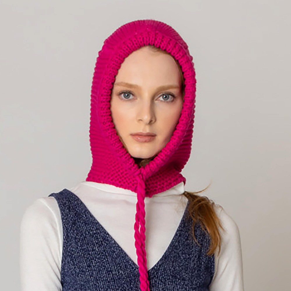 Do Everything In Love Knit Detachable Hood With Tassels - One Size Fits Most - 100% Acrylic view 2