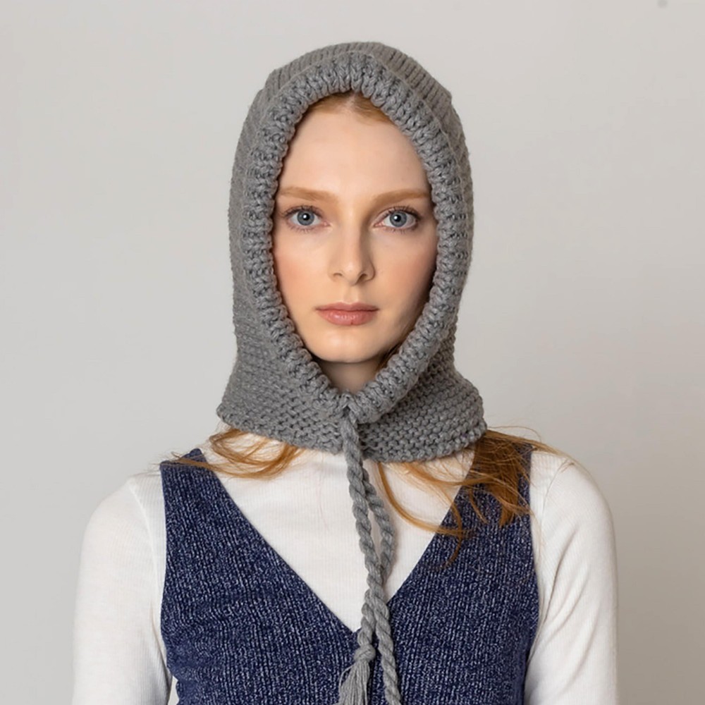 Do Everything In Love Knit Detachable Hood With Tassels - One Size Fits Most - 100% Acrylic view 2