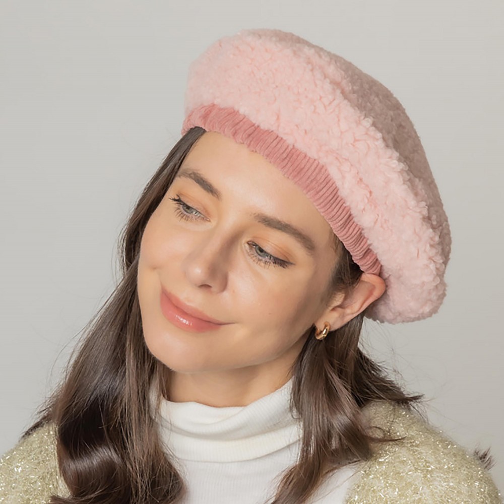 Do Everything In Love Sherpa Beret - One Size Fits Most - Lined Beret - 100% Polyester view 6