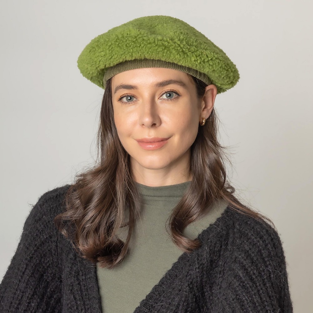 Do Everything In Love Sherpa Beret - One Size Fits Most - Lined Beret - 100% Polyester view 2