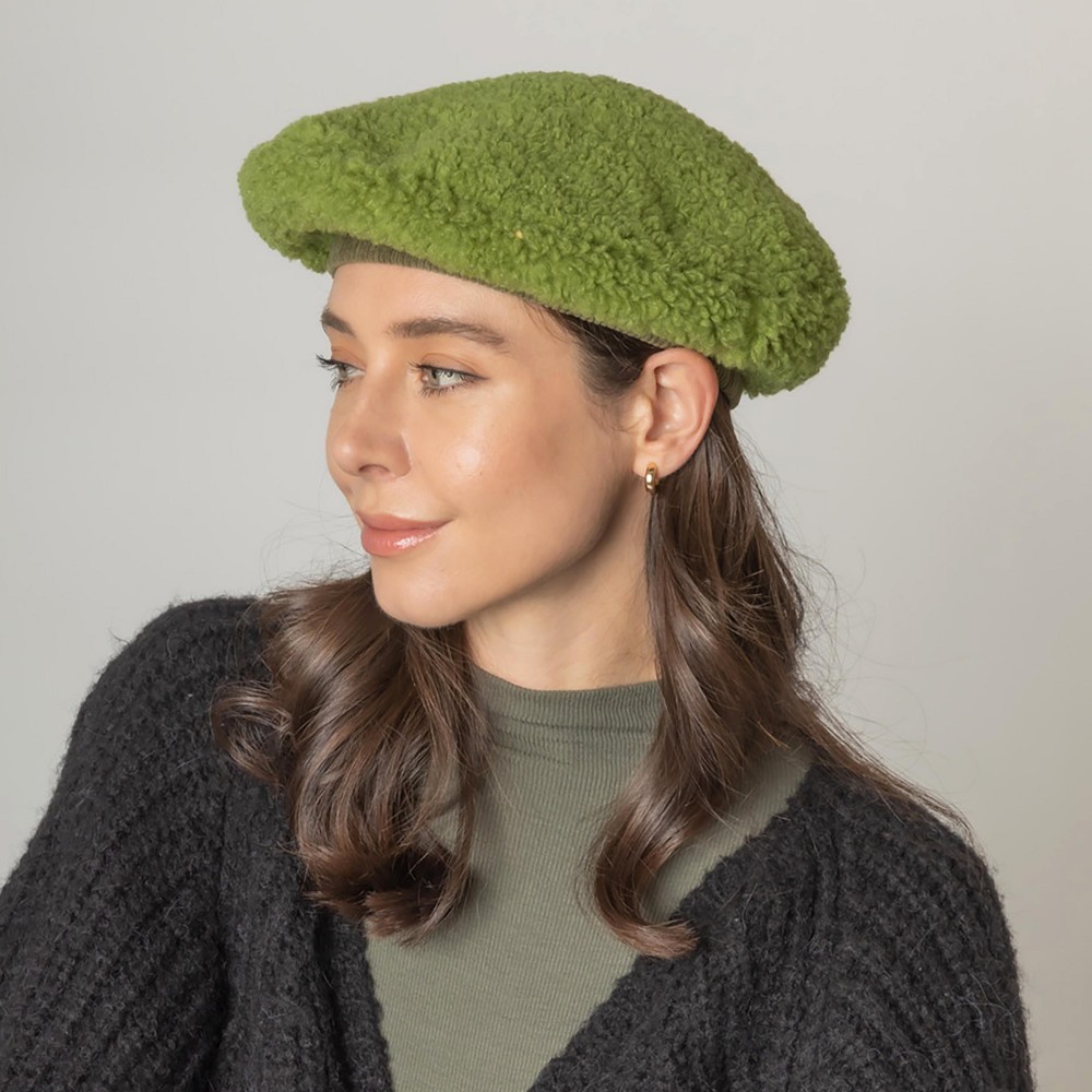 Do Everything In Love Sherpa Beret - One Size Fits Most - Lined Beret - 100% Polyester view 4