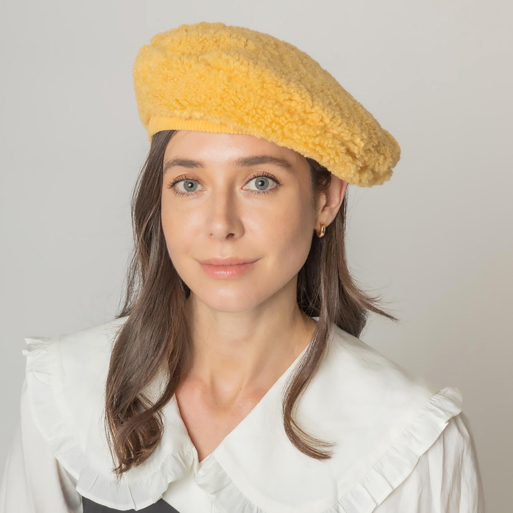 Do Everything In Love Sherpa Beret - One Size Fits Most - Lined Beret - 100% Polyester view 4