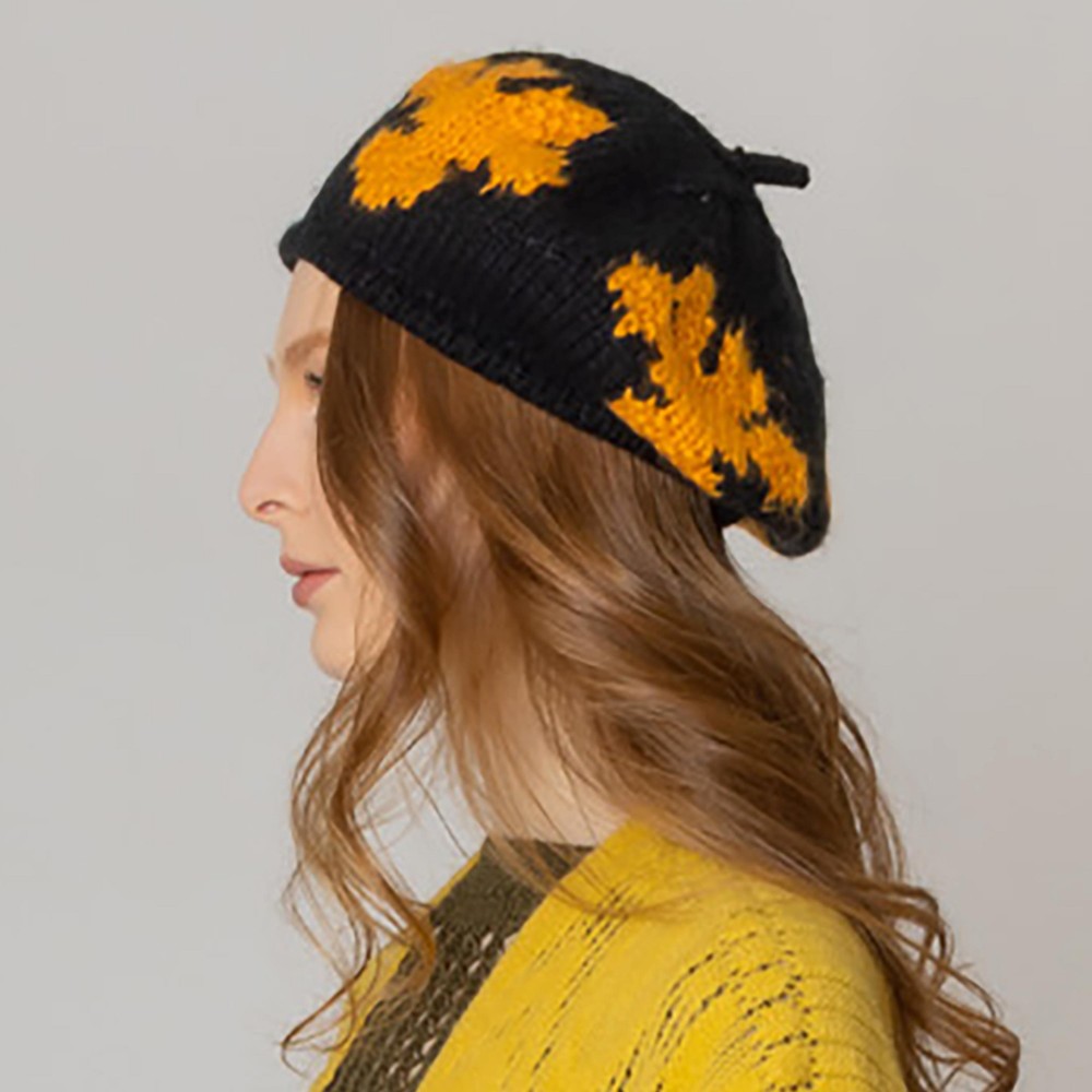 Do Everything In Love Snowflake Knit Beret - One Size Fits Most - 100% Polyester view 4