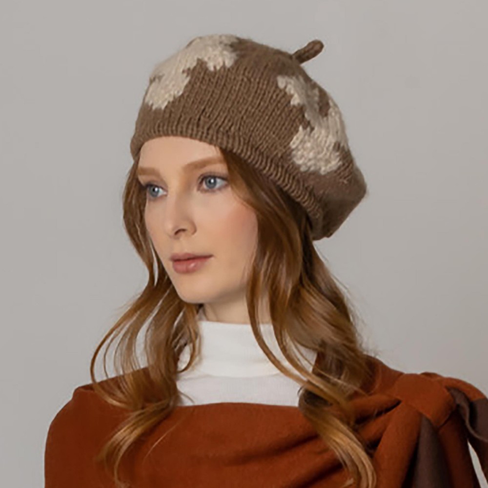 Do Everything In Love Snowflake Knit Beret - One Size Fits Most - 100% Polyester view 4